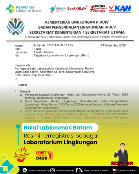BLKM BATAM sebagai Lab Lingkungan